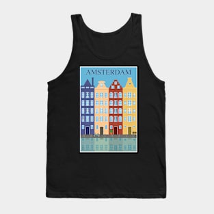 Amsterdam, Holland, Travel Poster Tank Top